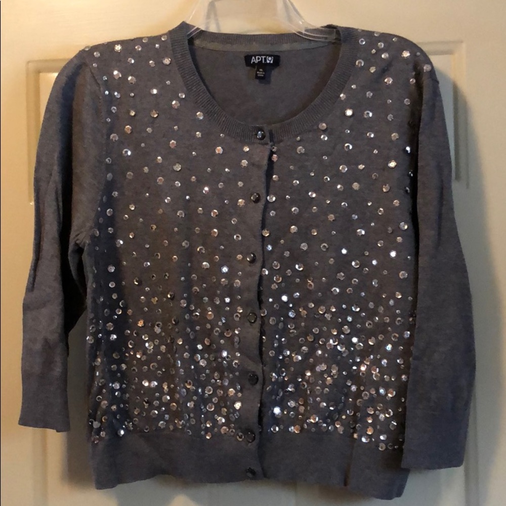 Sequined Gray cardigan